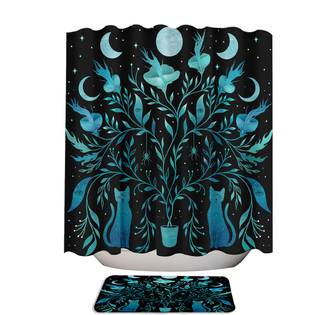 Mystic Garden of Night Shower Curtain