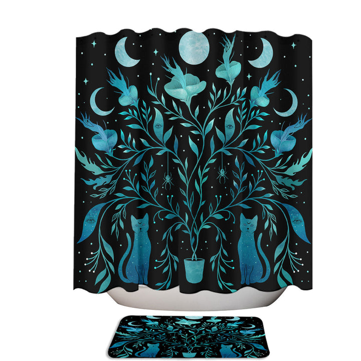 Mystic Garden of Night Shower Curtain