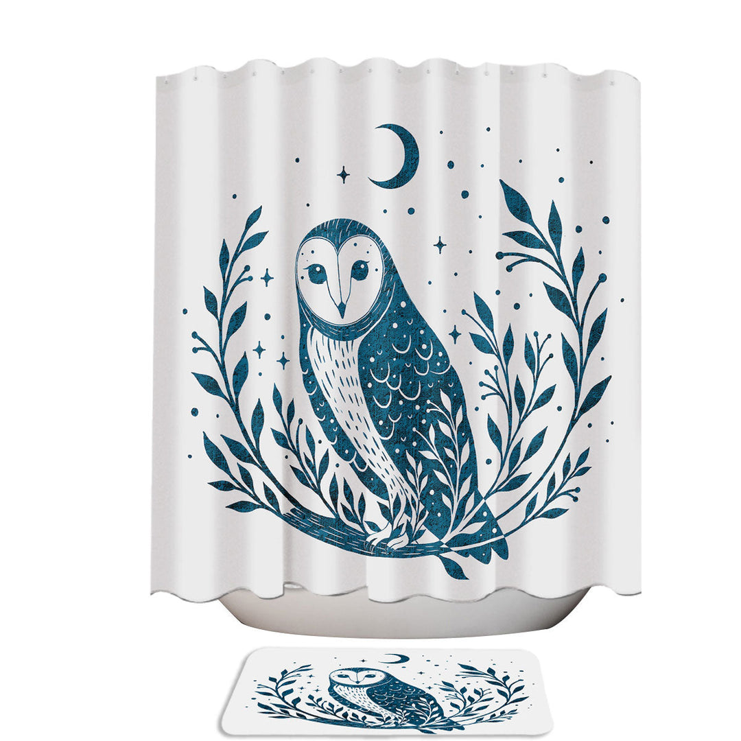 Night Owl Moon Shower Curtains