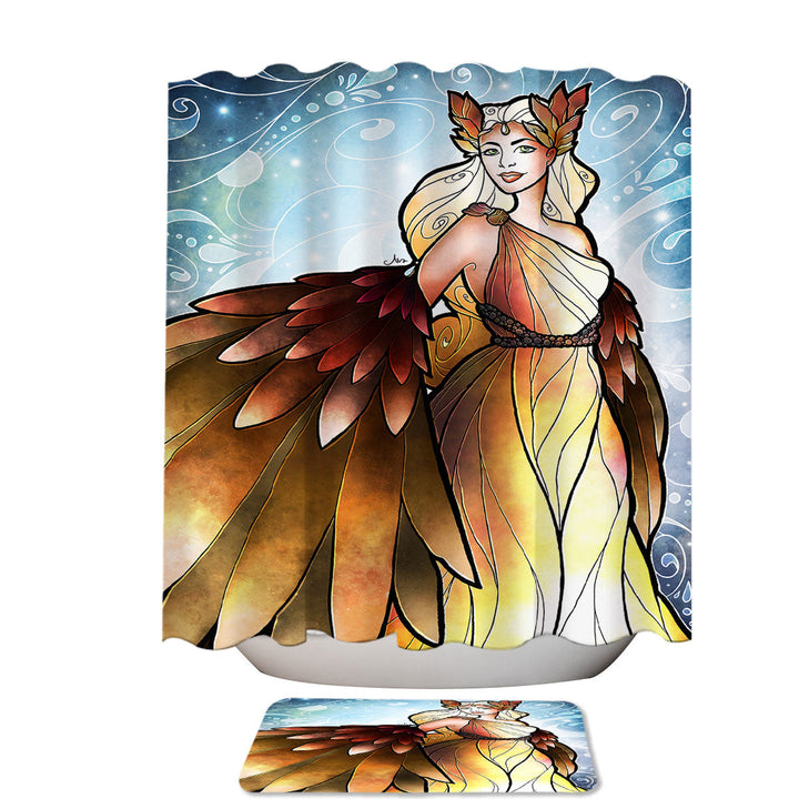Stained Glass Art Aphrodite Goddess of Love Shower Curtain