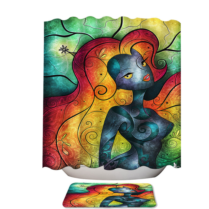 Stained Glass Art Beautiful Princess Andromeda Cool Shower Curtains