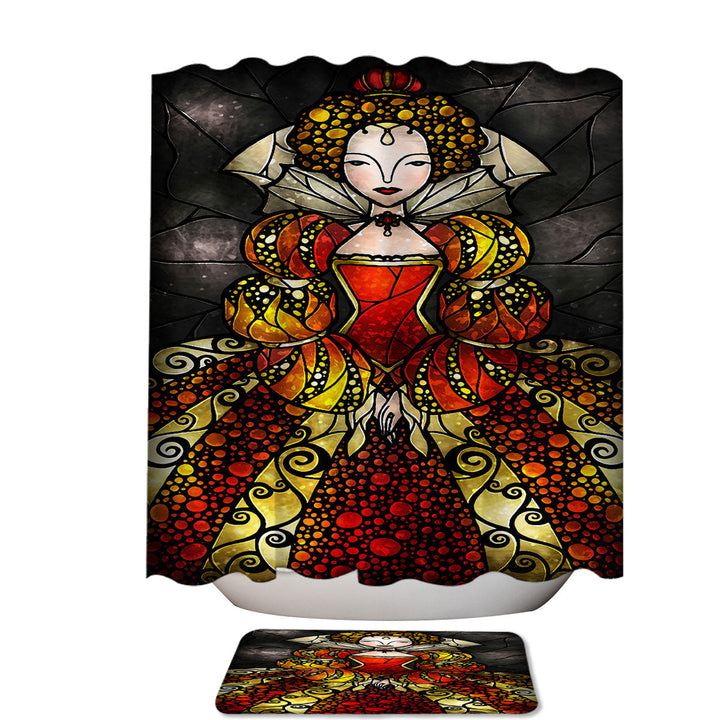 Stained Glass Art Queen Elizabeth Extra Long Shower Curtain