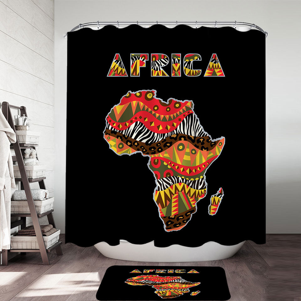 Africa Fabric Shower Curtains The African Continent