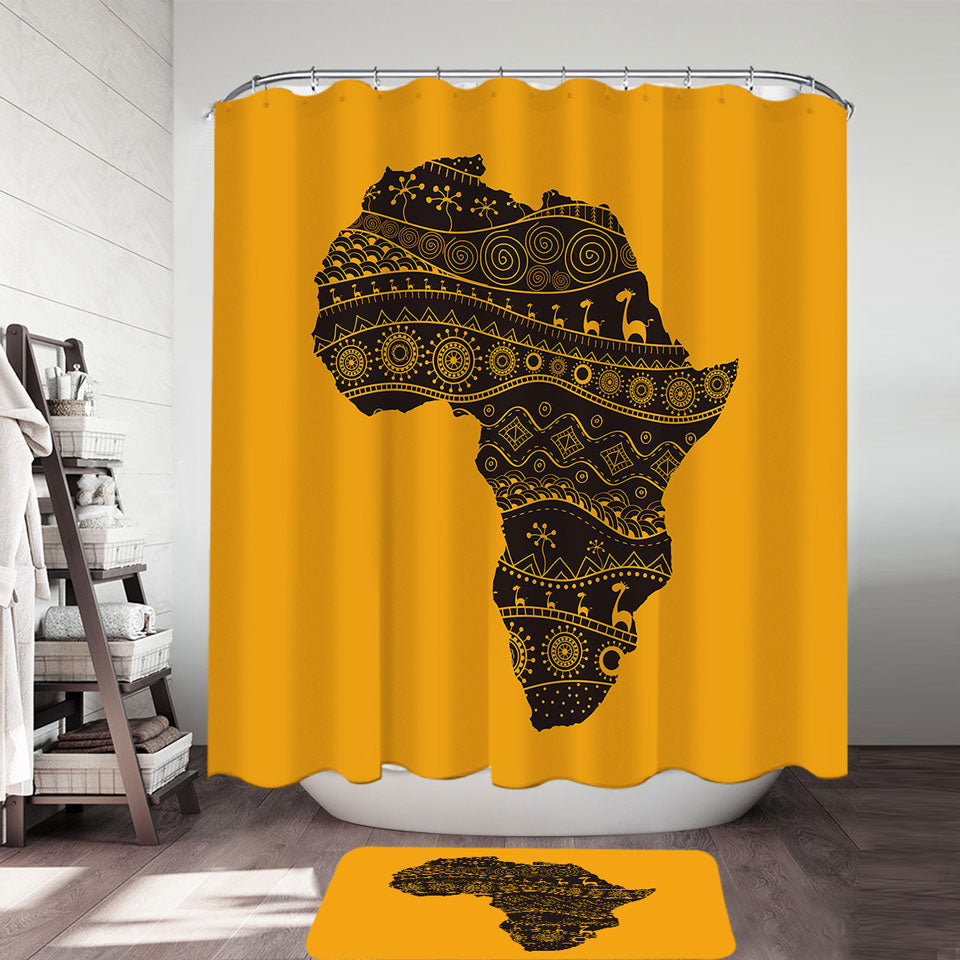 Africa Silhouette African Shower Curtain