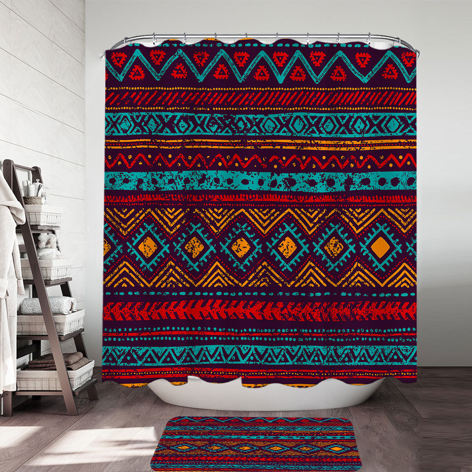 African Print Shower Curtain