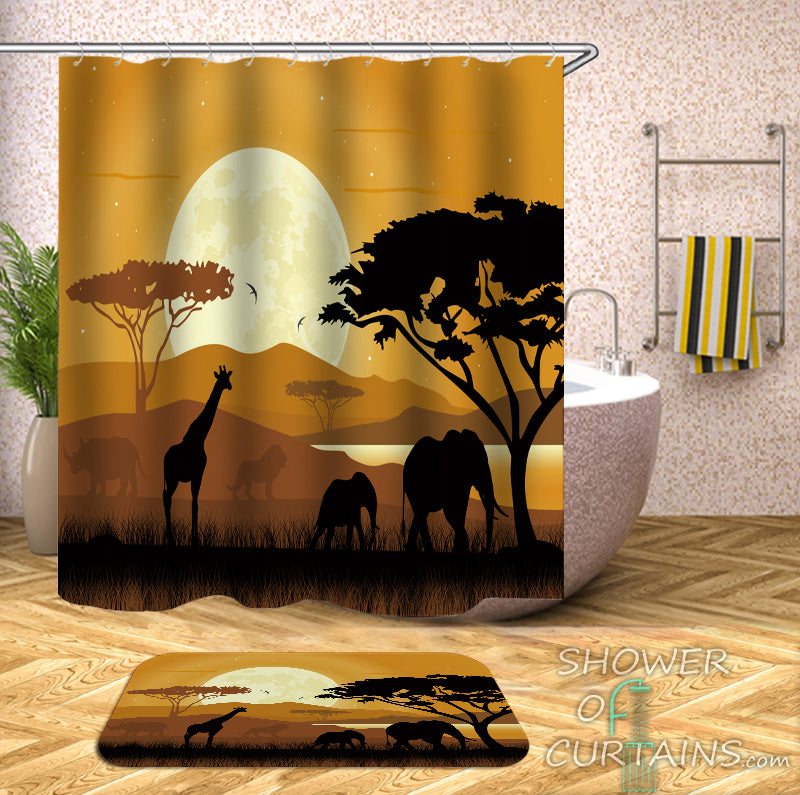 Shower Curtains The African View Of