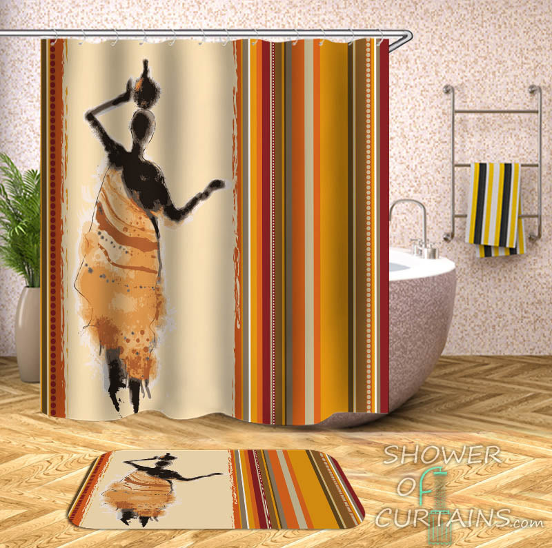 African Themed Shower Curtain