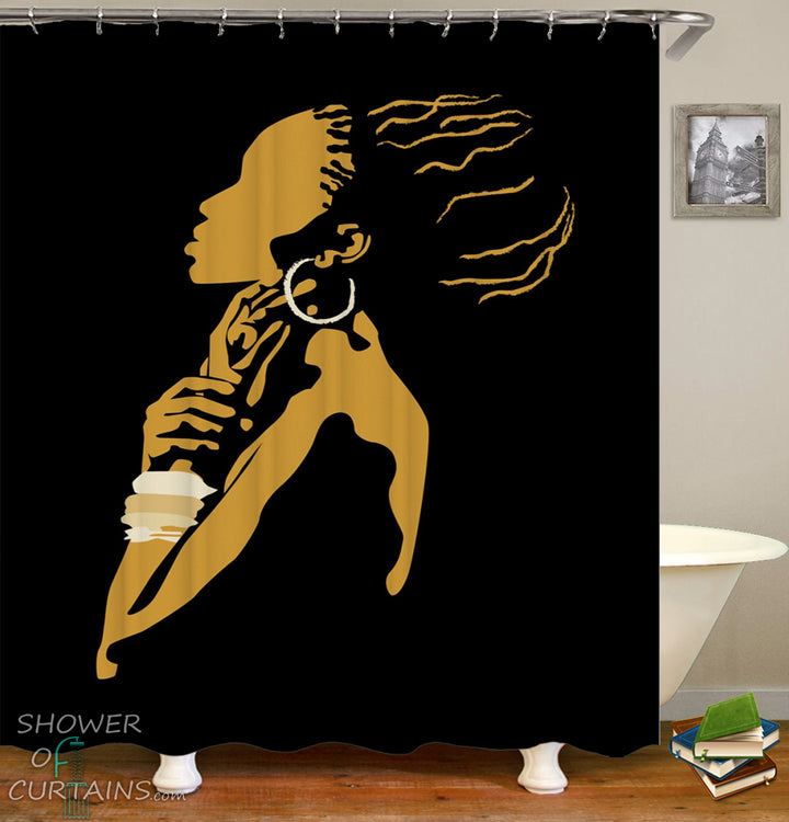 African Woman Shower Curtain