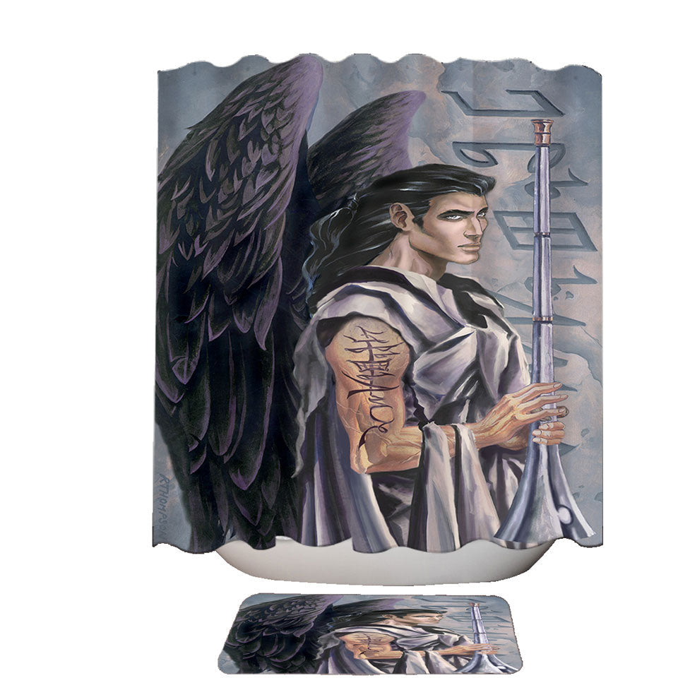 Angel Shower Curtain Gabriel the Voice of God