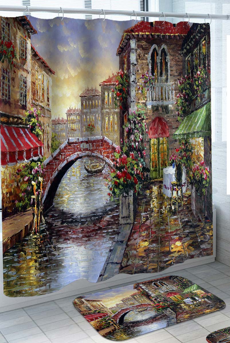 Art Painting Venice City Shower Curtain