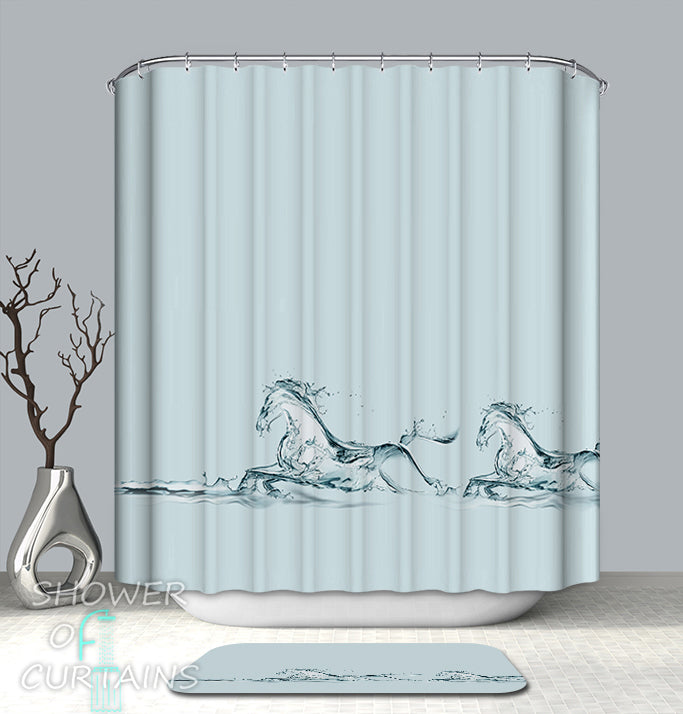 Art - Water Magic Horses Shower Curtain