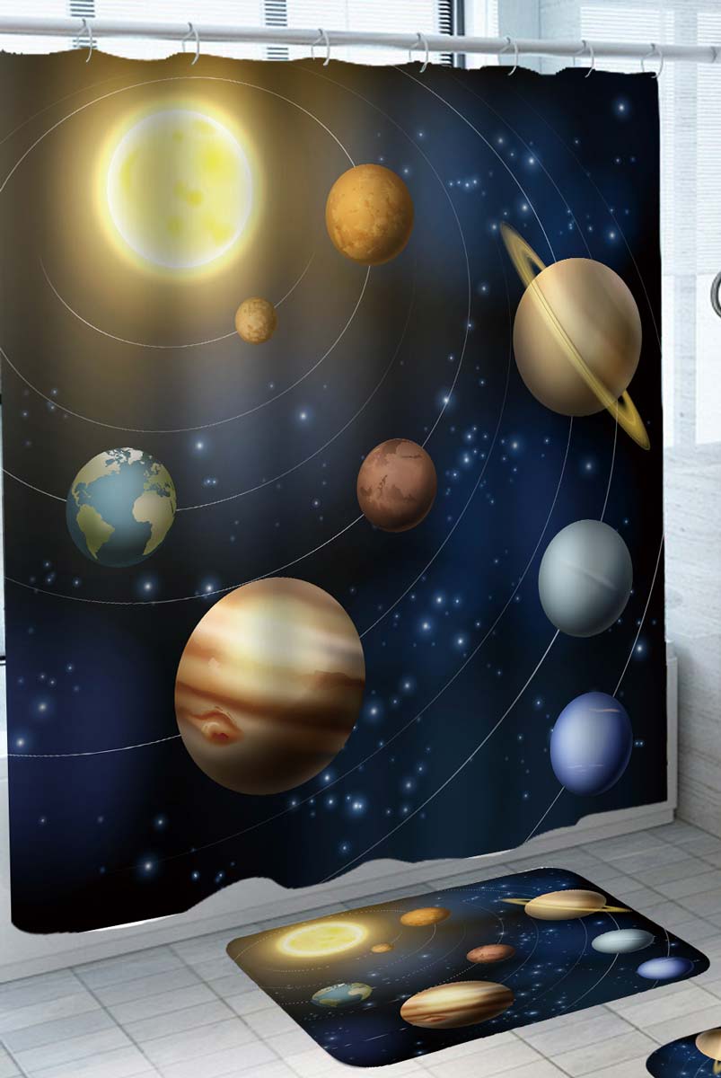 Astronomy Shower Curtains Planets in the Solar System