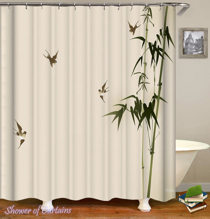 Bamboo And Four Birds