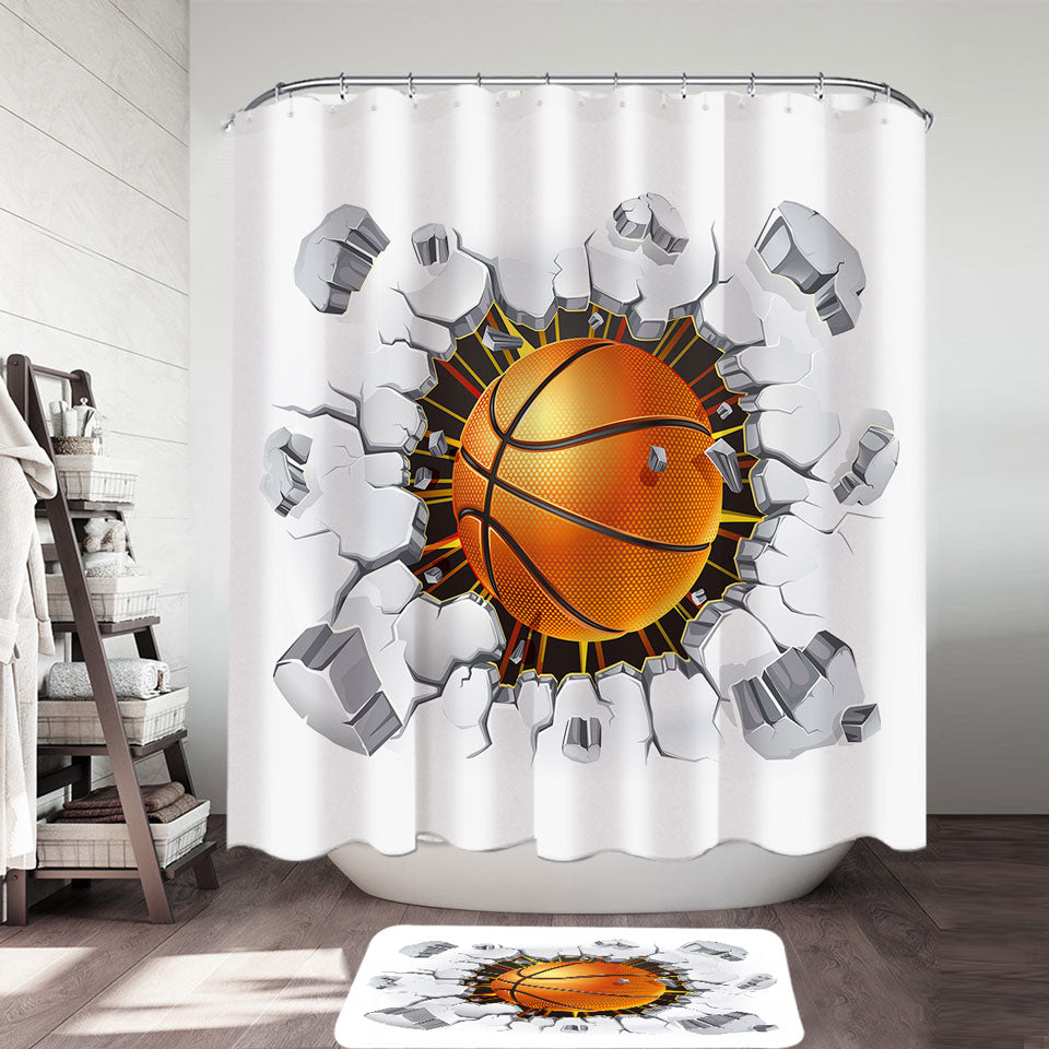 Basketball Shower Curtain