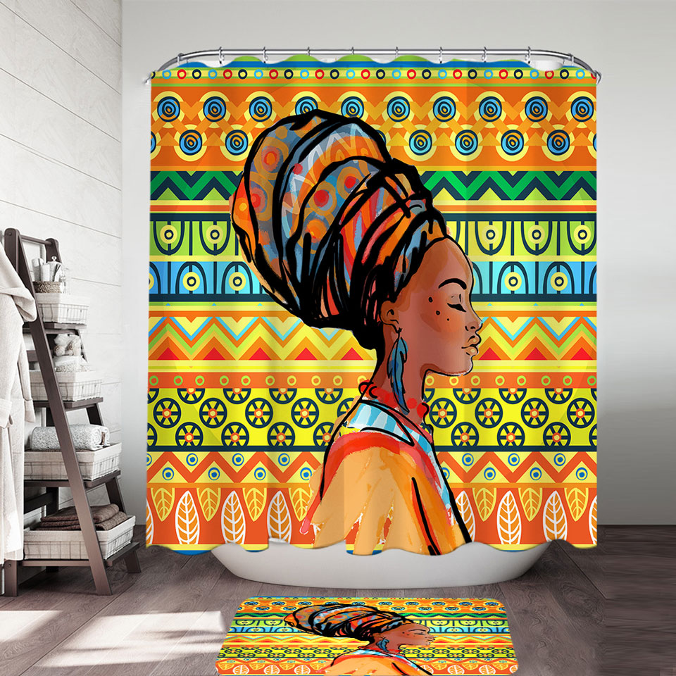 Beautiful Black Girl Shower Curtain