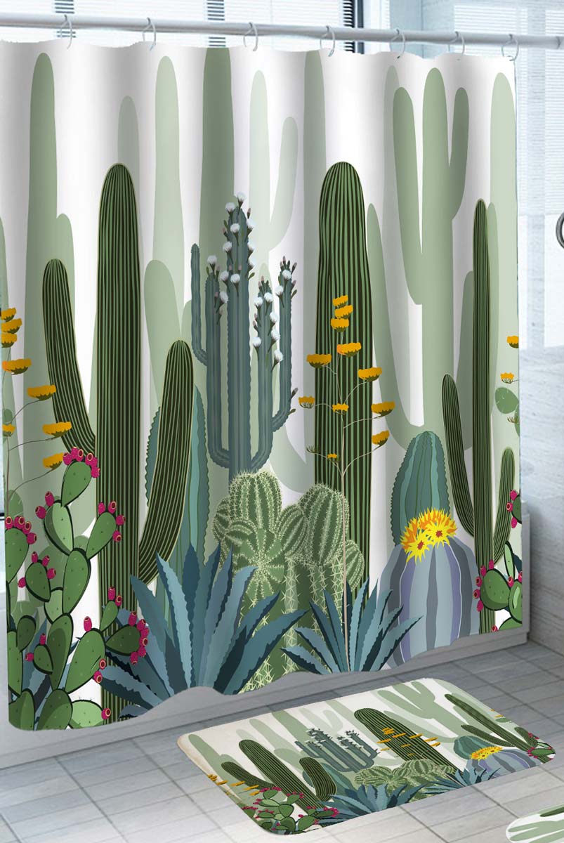 Beautiful Cactus Shower Curtain