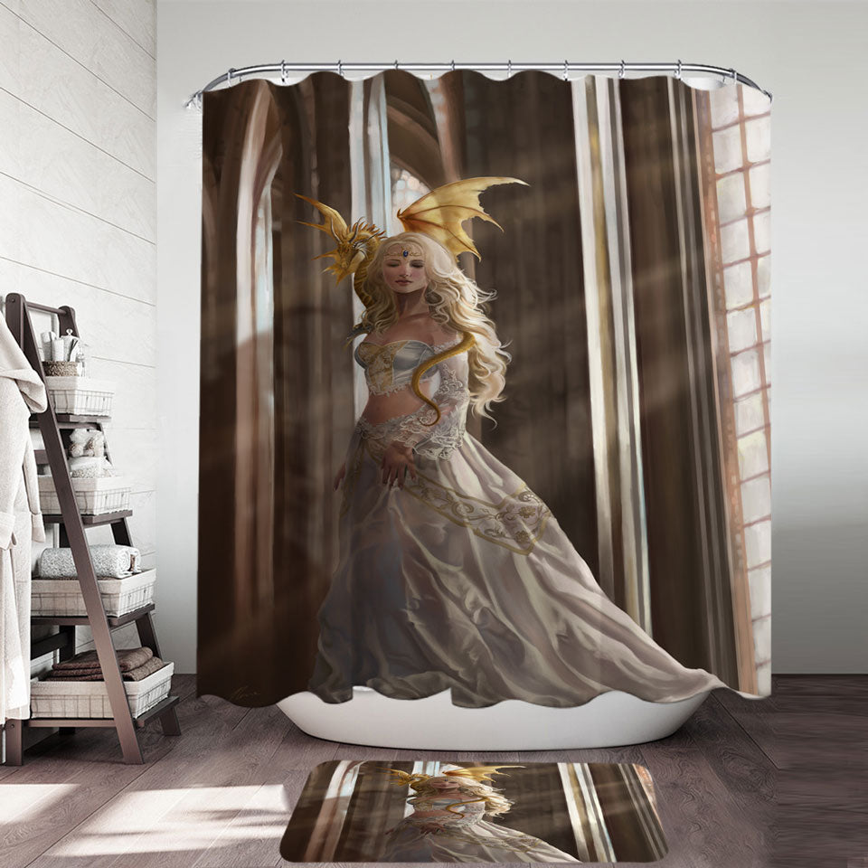 Beautiful Dragon Princess Shower Curtain