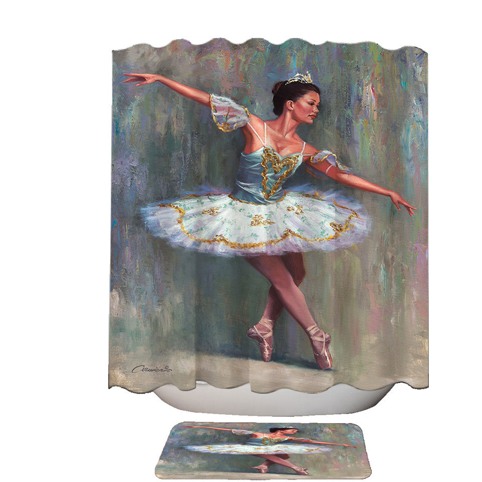 Beautiful Woman Painting the Ballet Dancer Shower Curtain