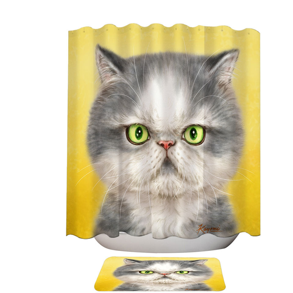 Best place to buy Shower Curtainswith Angry Grey Kitten Cats Art Drawings