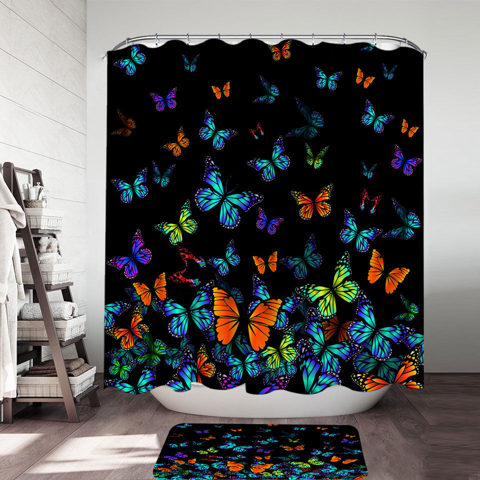 Colorful Butterflies Shower Curtain