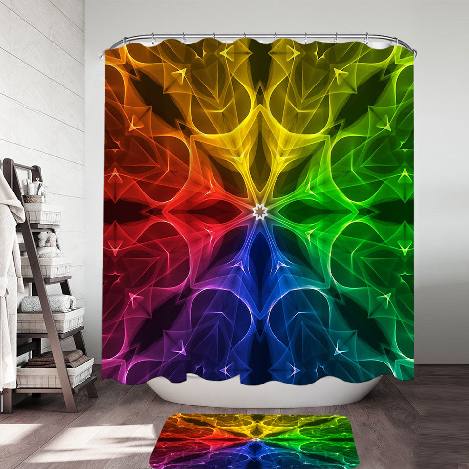 Colorful Illusion Shower Curtains