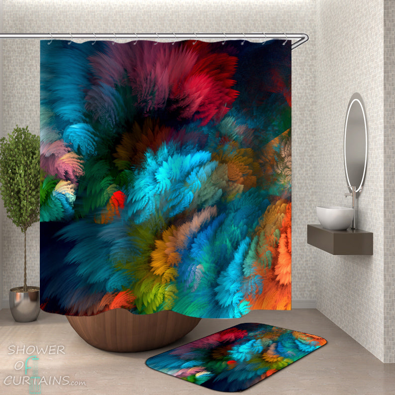 Colorful Shower Curtains of Colorful Blur