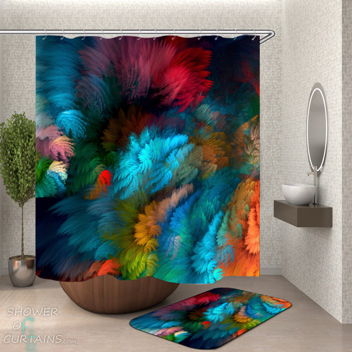 Colorful Shower Curtains of Colorful Blur
