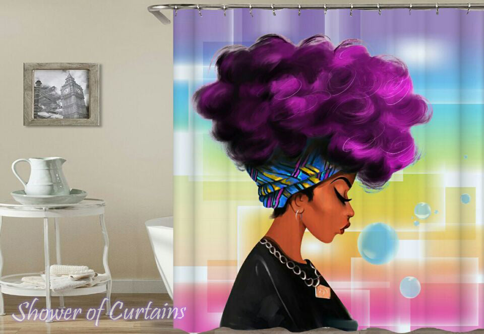 Colorful Shower curtains of Bohemian Lady