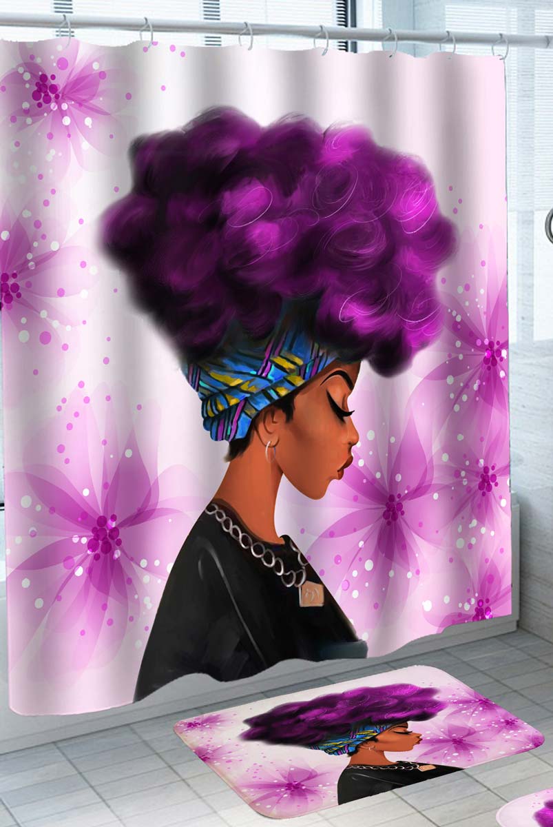 Cool Black Girl Shower Curtain