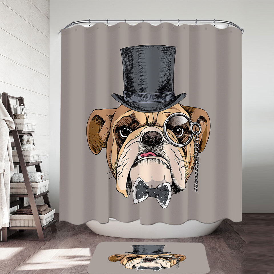Cool Bulldog Shower Curtain