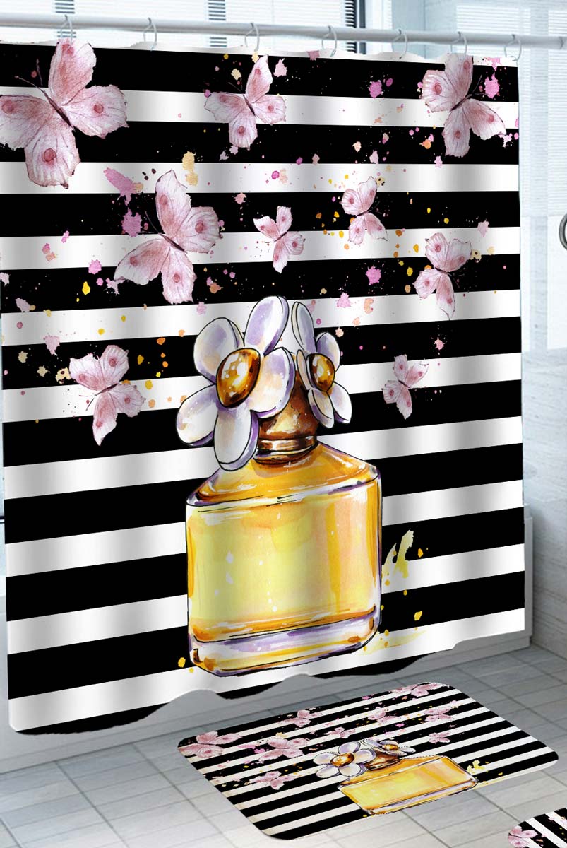Cool Butterflies Perfume Shower Curtain
