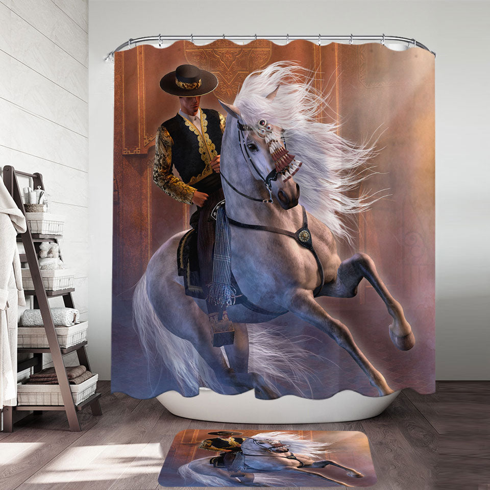 Cool Fabric Shower Curtains Vaqueros the Latin Cowboy El Vaquero