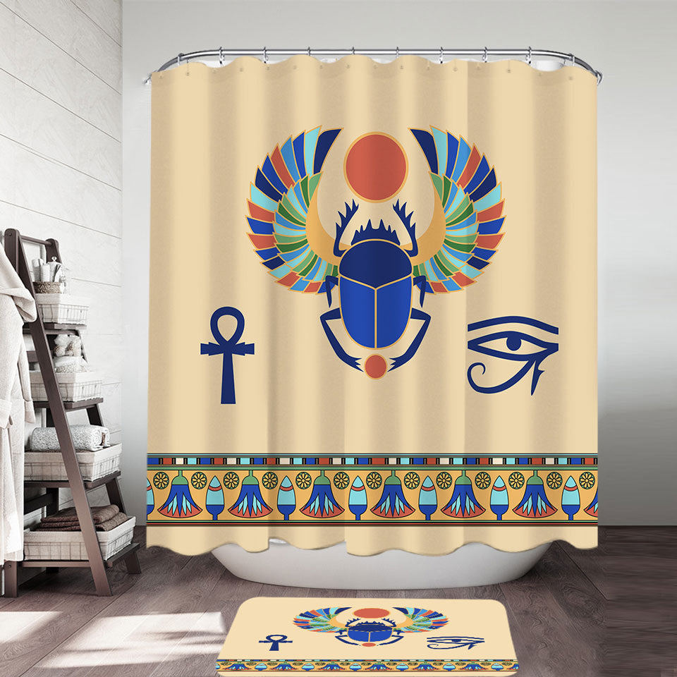Cool Multi Colored Egyptian Shower Curtain