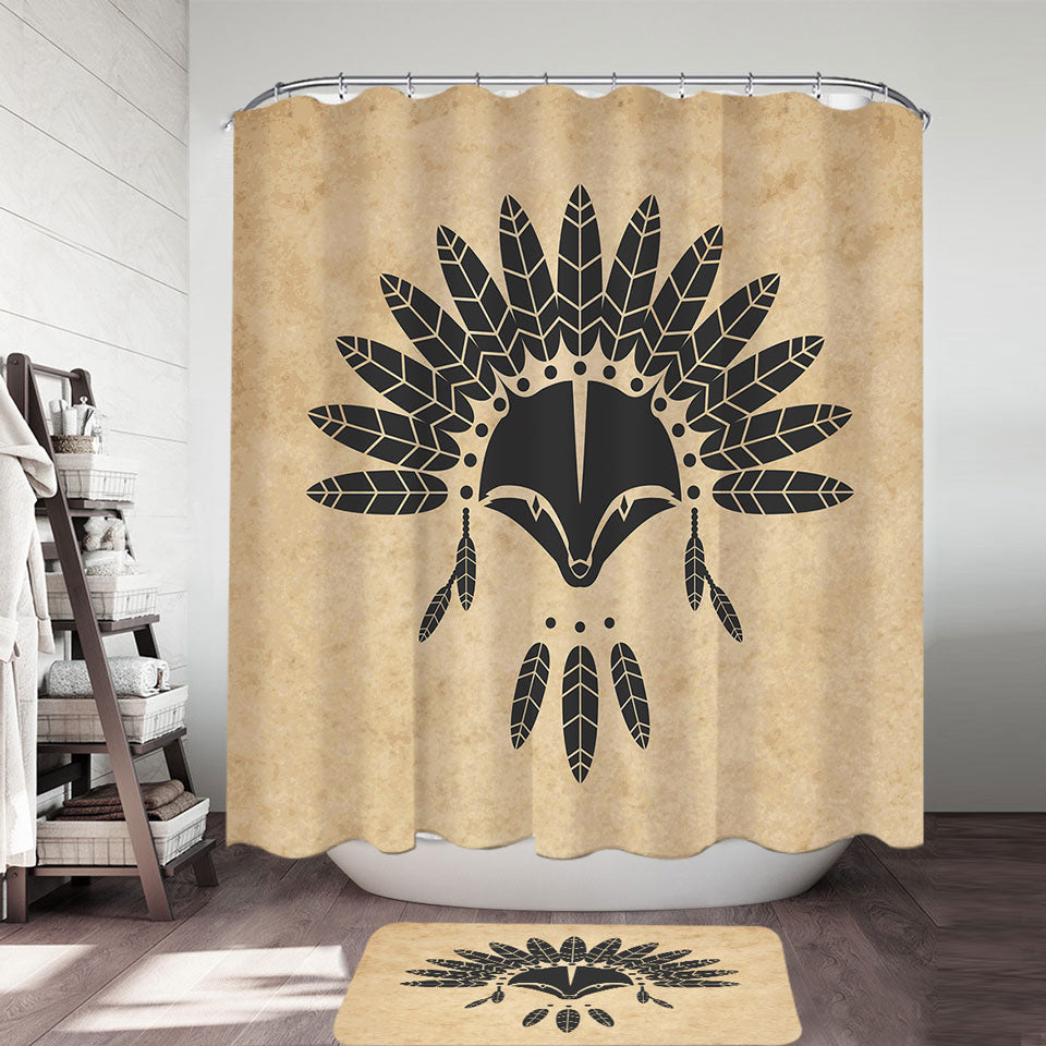 Cool Native American Raccoon Shower Curtains