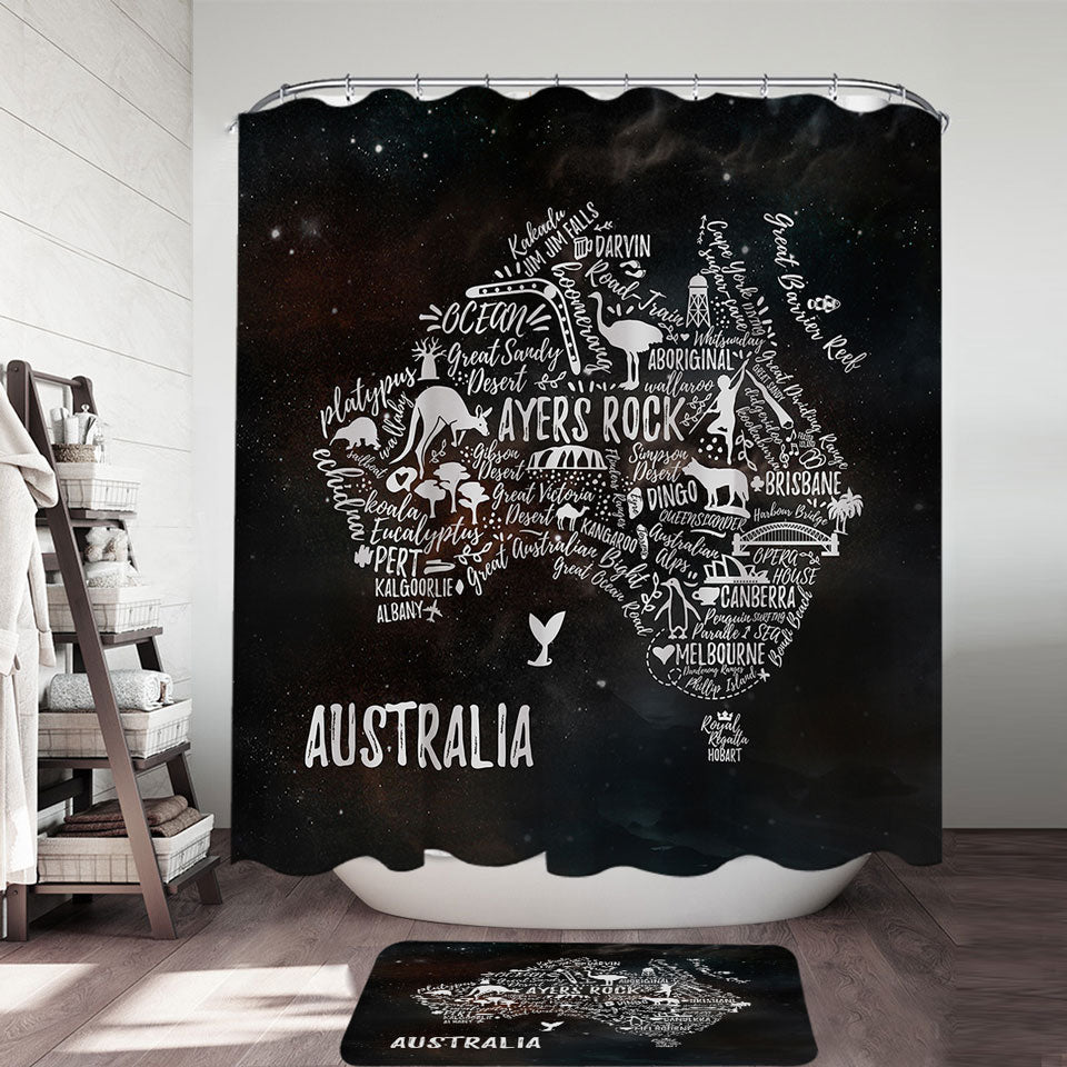 Cool Shower Curtain Aussies The Australian continent