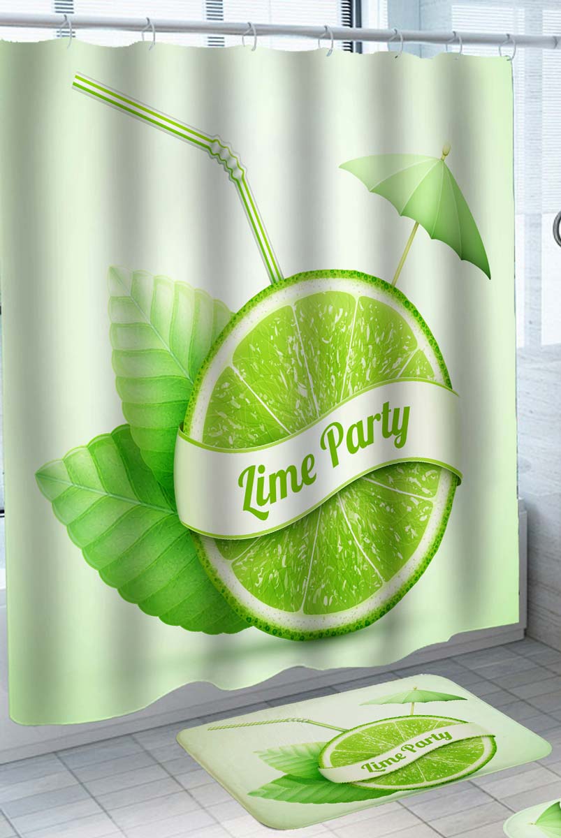 Cool Shower Curtains Lime Party