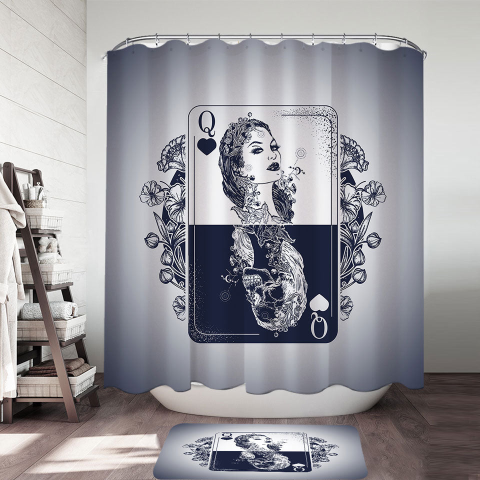 Cool Shower Curtains Queen and Scary X ray Card