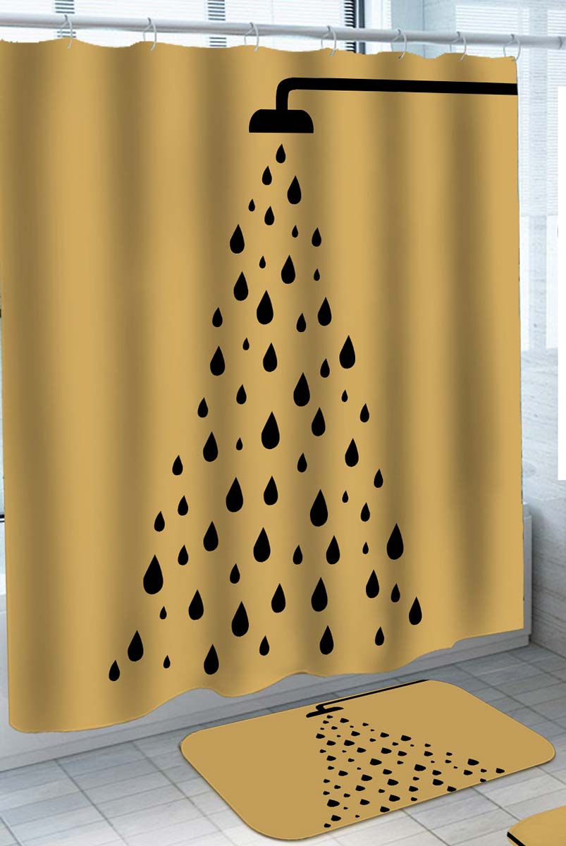 Cool Shower Curtains of Shower Head over Yellow