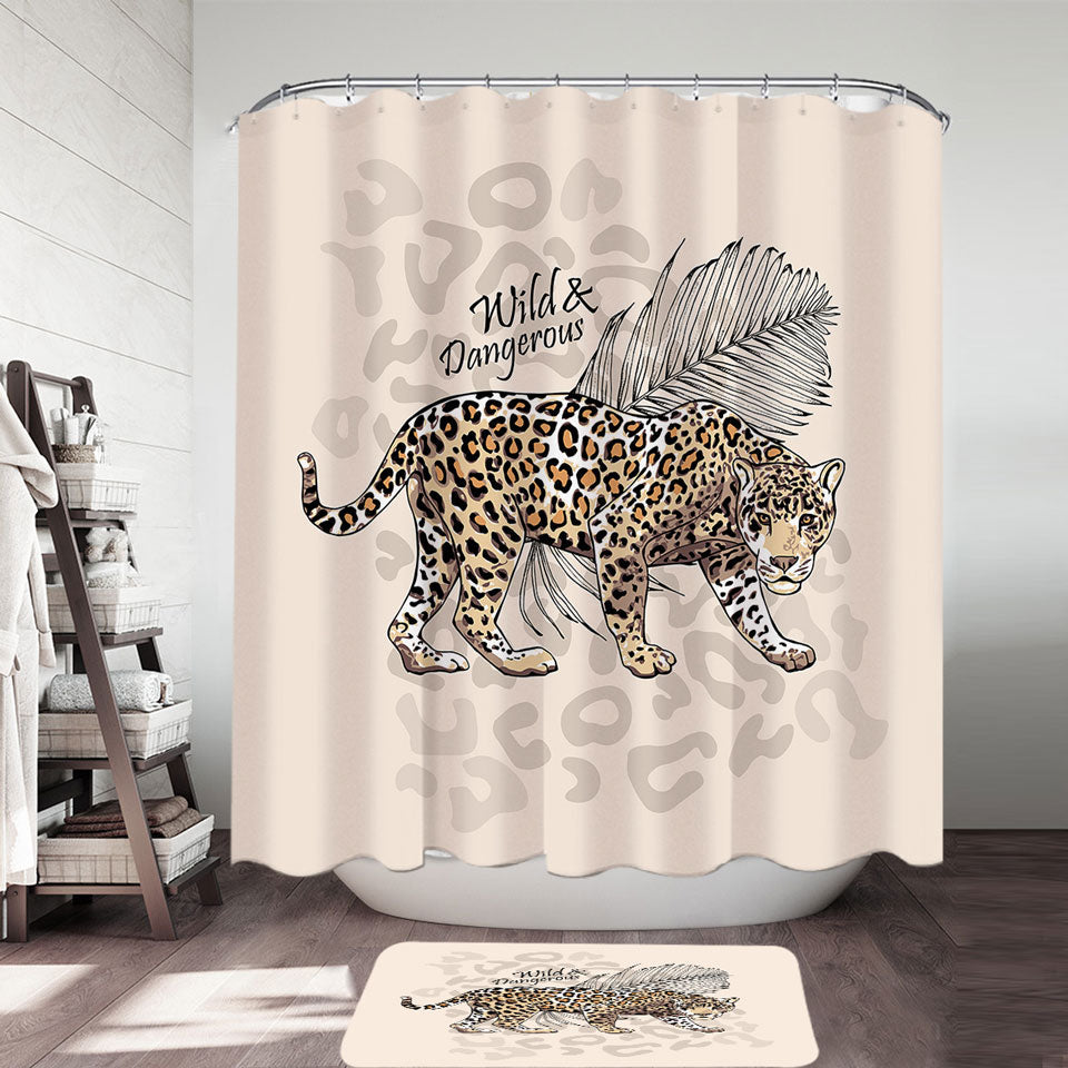 Cool Wild Shower Curtain Dangerous Cheetah