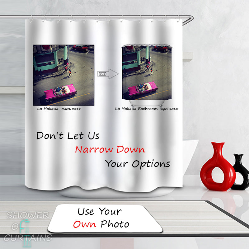 Custom shower curtains example product Custom shower curtains example product