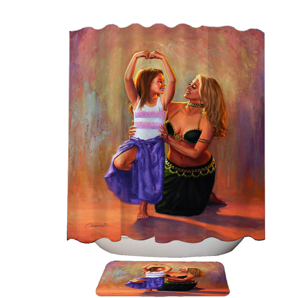 Cute Art Paintings Little Belly Dancer Shower Curtain