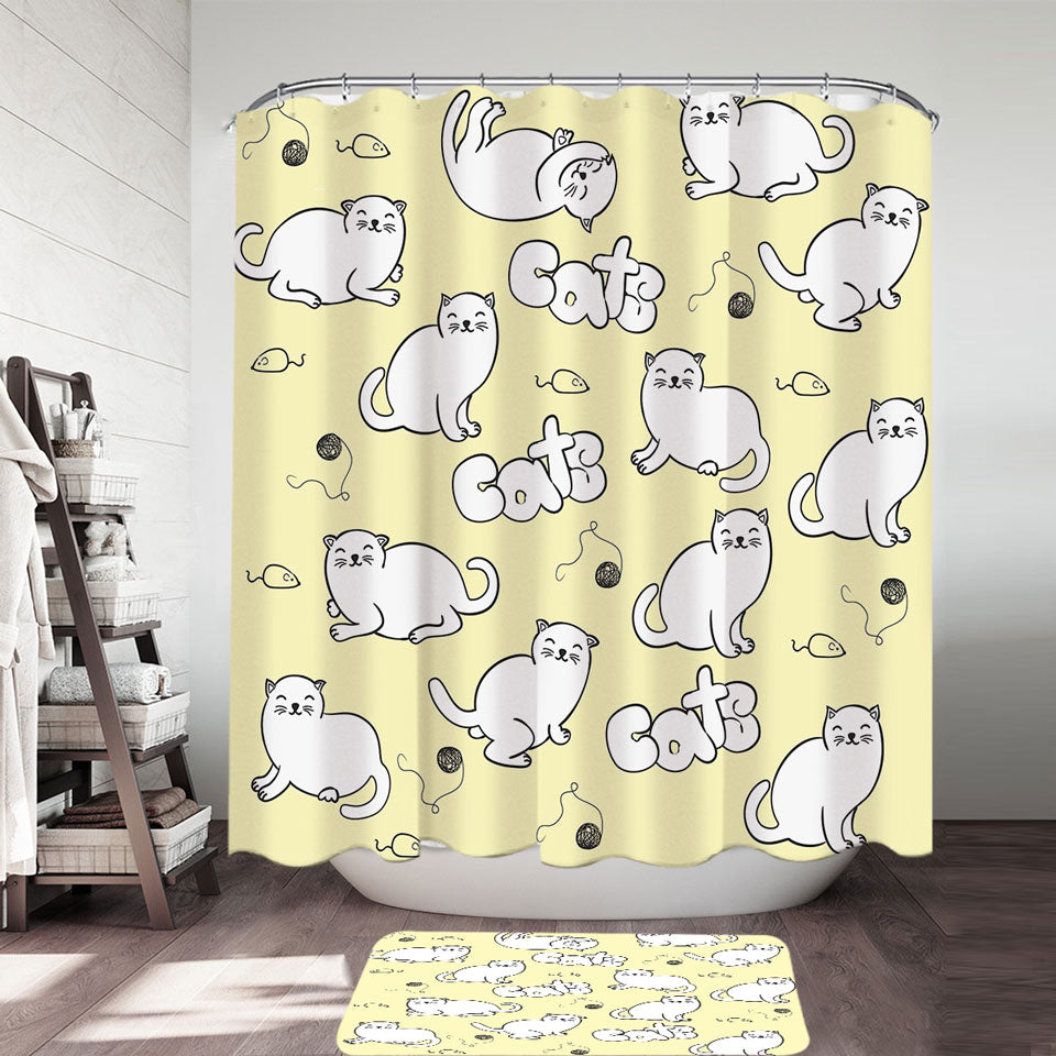 Cute Cats Shower Curtains