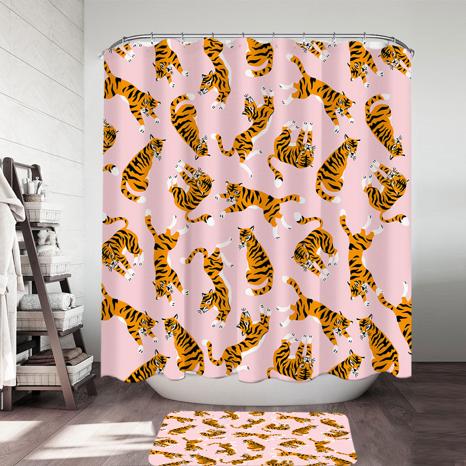 Cute Tiger Shower Curtain