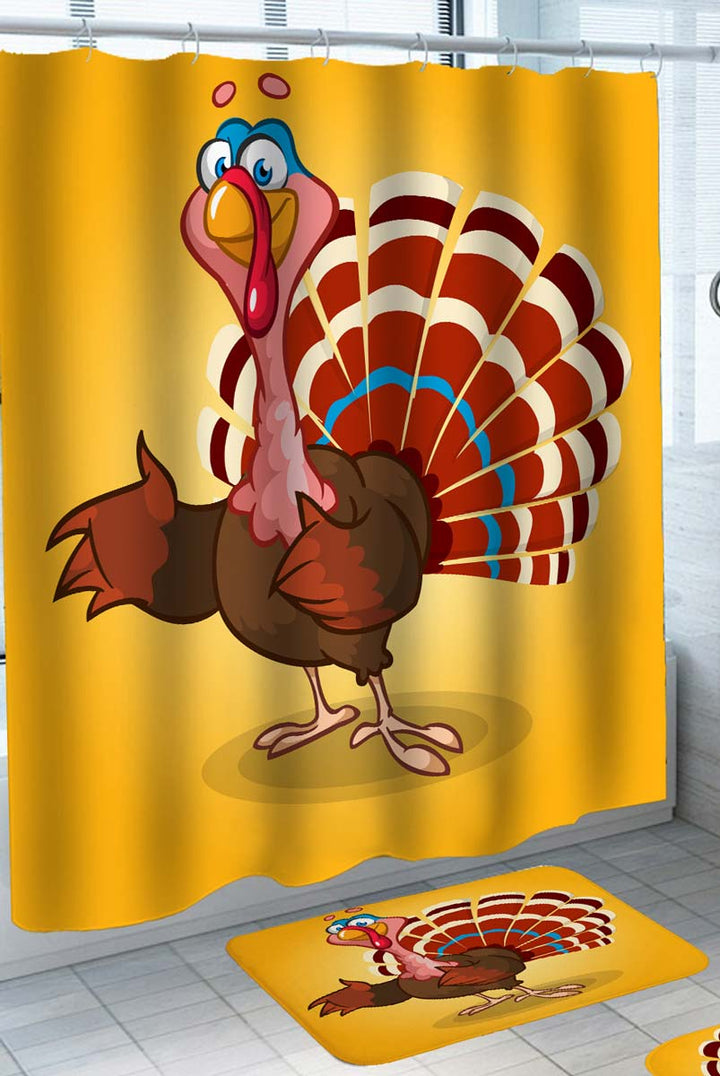 Cute Turkey Shower Curtains Kids