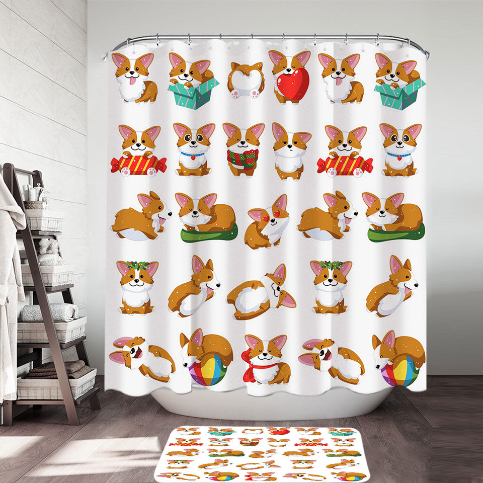 Cute and Funny Childrens Shower Curtains Dog Puppy
