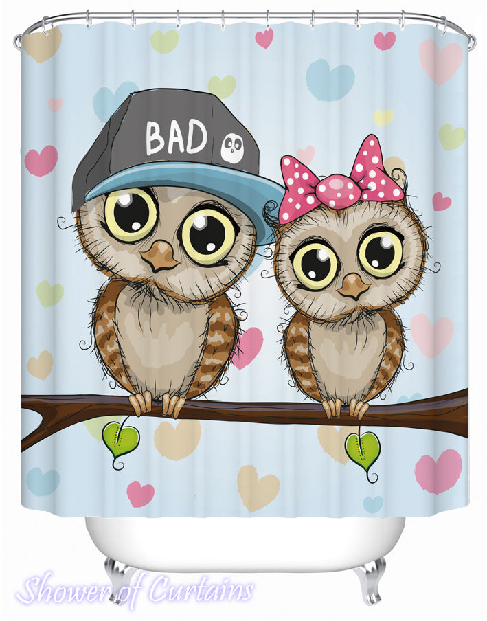 Cute Owl shower curtain