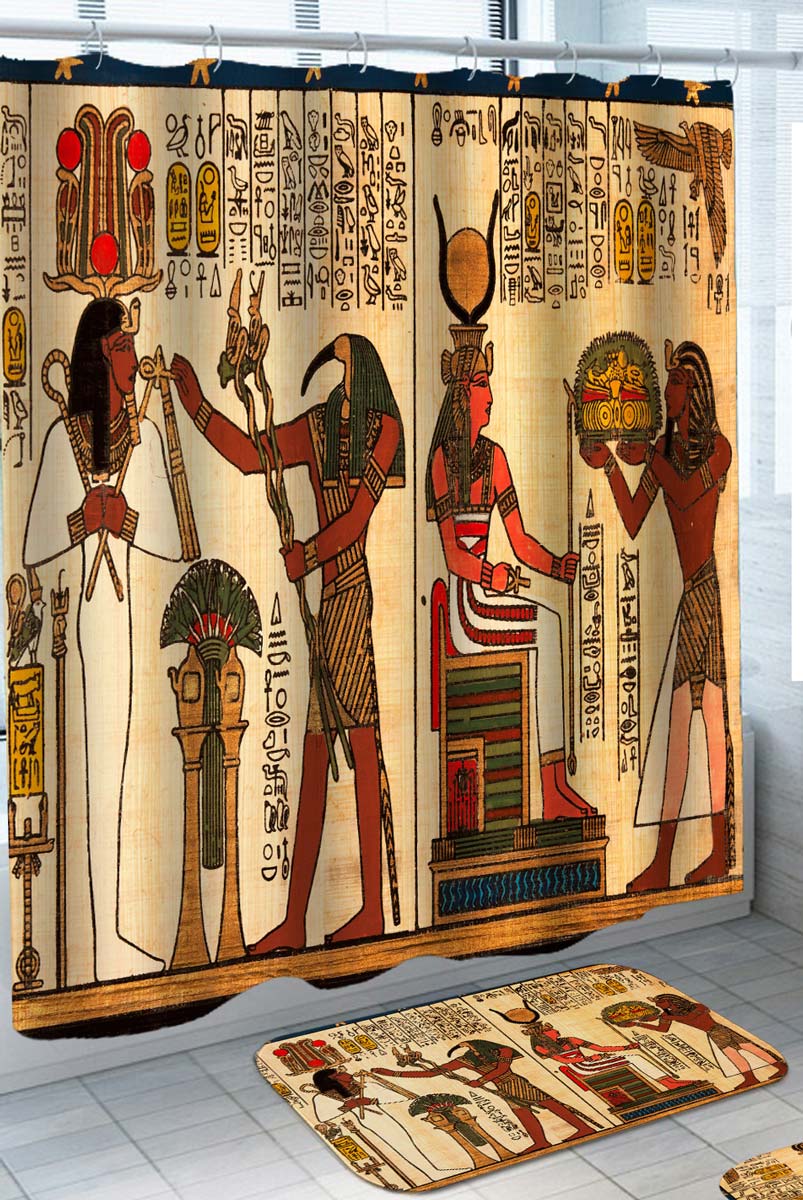 Egyptian Shower Curtain of Cool Ancient Egyptian Drawings