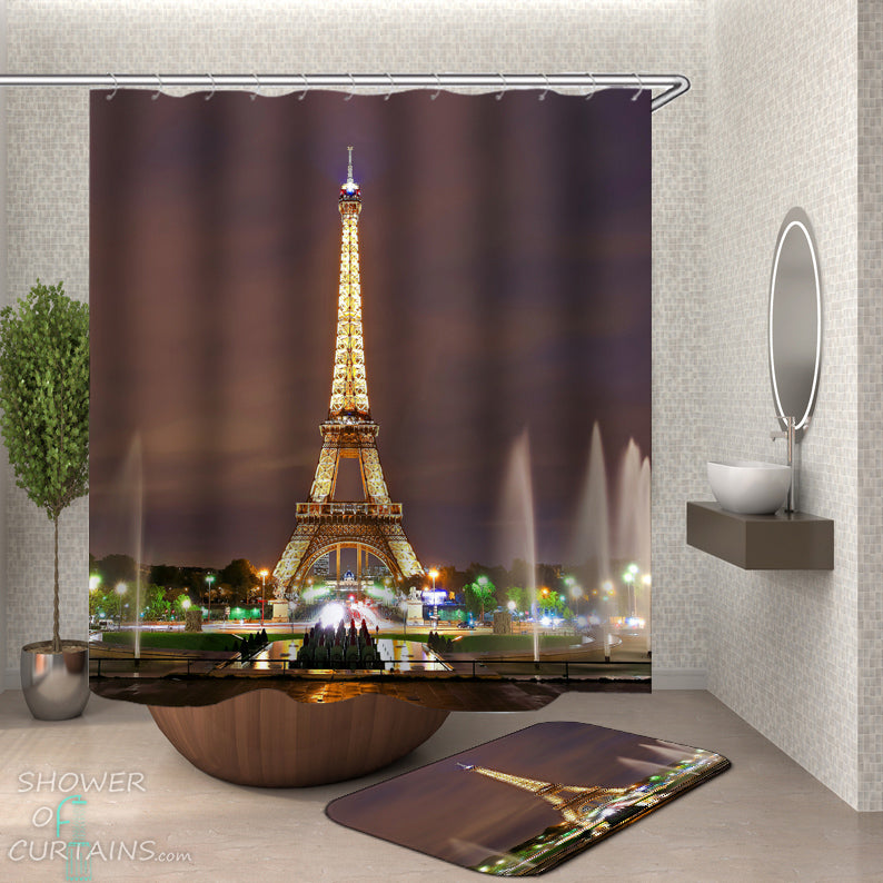 Eiffel Tower Bathroom Decor - View of the Eiffel Tower