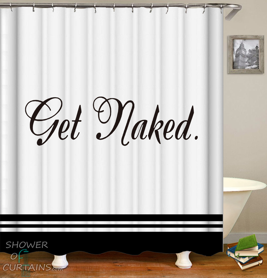 Elegant Get Naked Shower Curtain