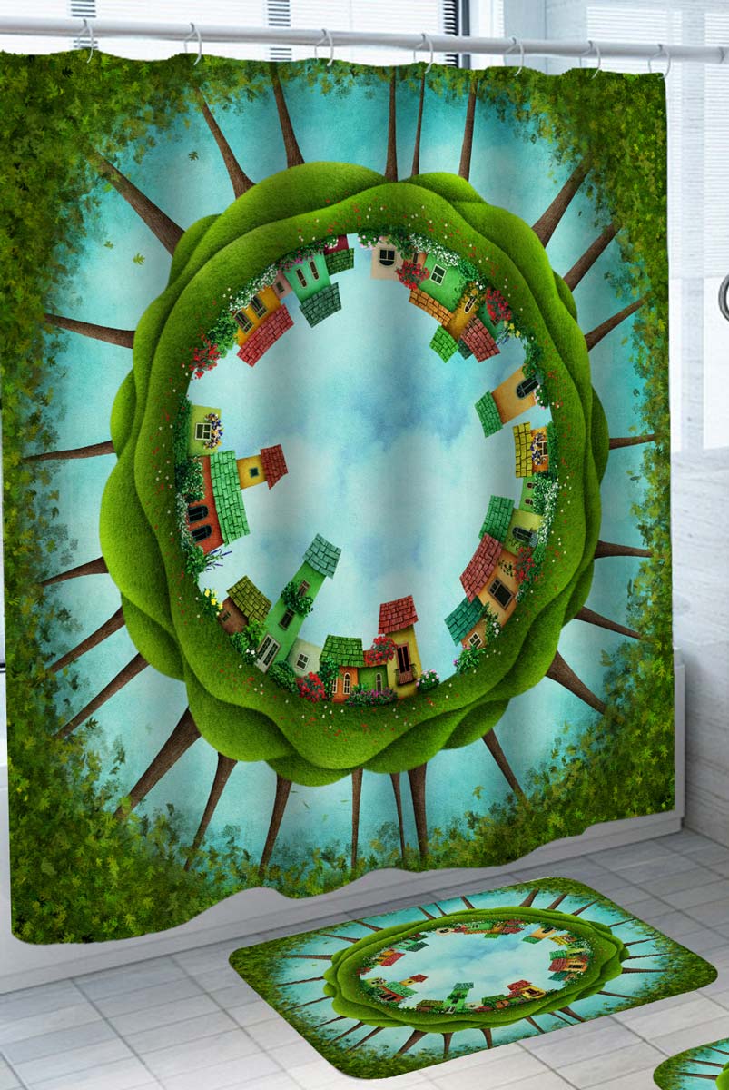 Fairy Tale Shower Curtains of Magical Forest Village